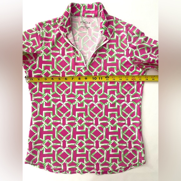 Icikuls ICIKULS Pink & Green Long Sleeve Sun Shirt Top size Small - Picture 9 of 13